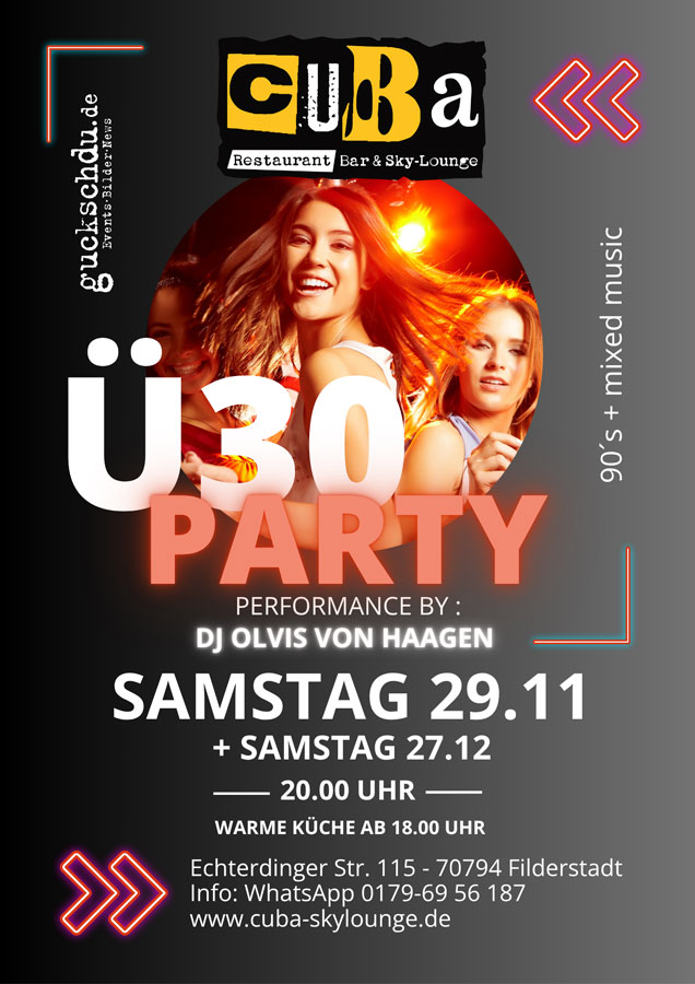 2025-10-25 Ü30 im Cuba - Die Party für Erwachsene