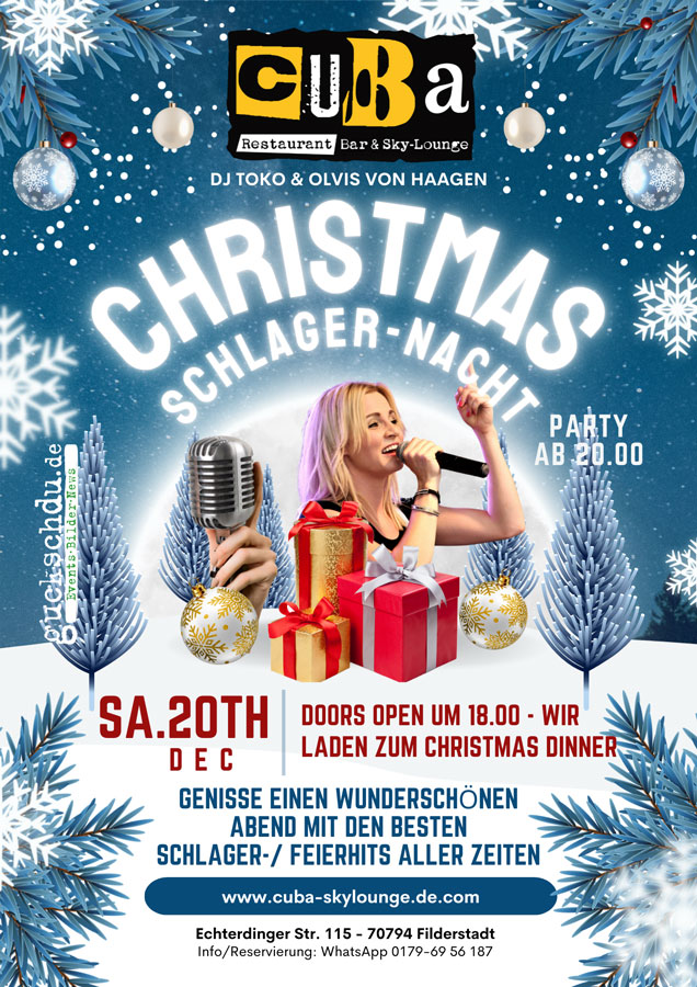 Christmas Schlager-Nacht – Samstag, 20. Dezember!