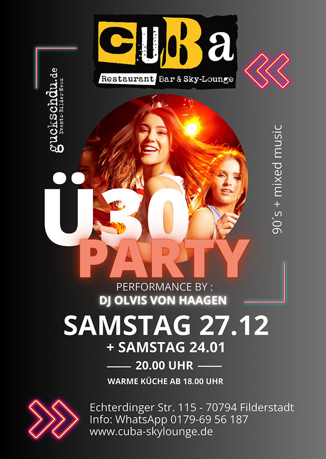 2025-12-27 Ü30 im Cuba - Die Party für Erwachsene